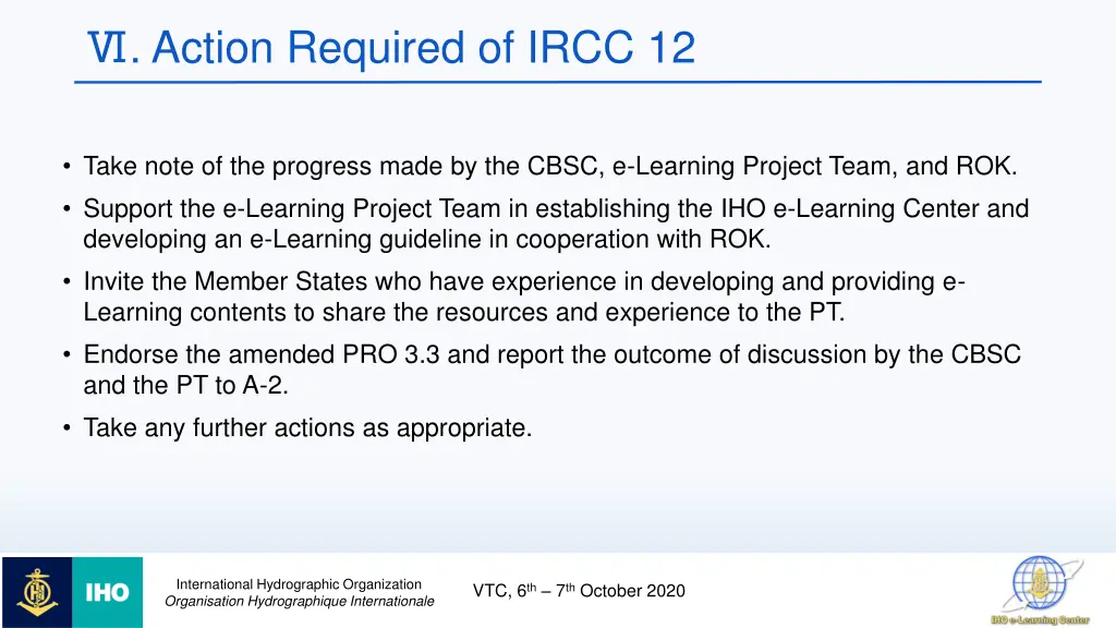 action required of ircc 12