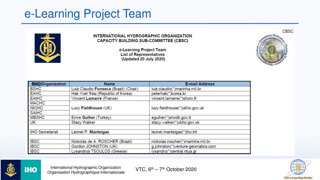 e learning project team