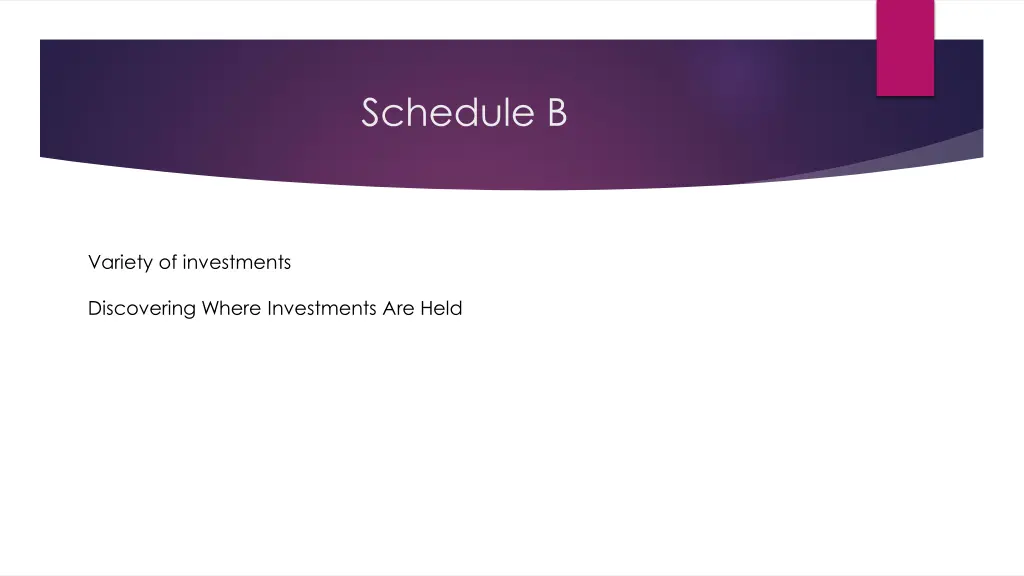 schedule b