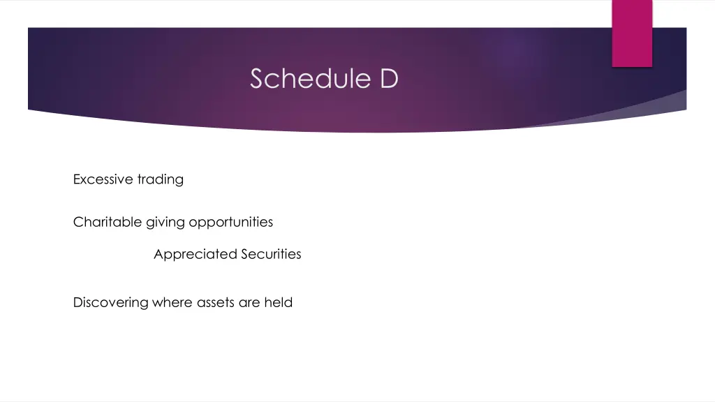 schedule d
