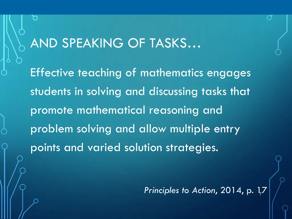 and speaking of tasks 1