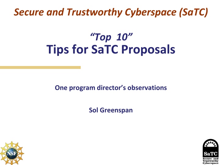 secure and trustworthy cyberspace satc