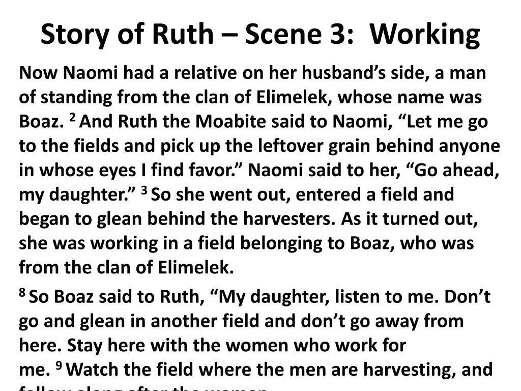 story of ruth scene 3 working