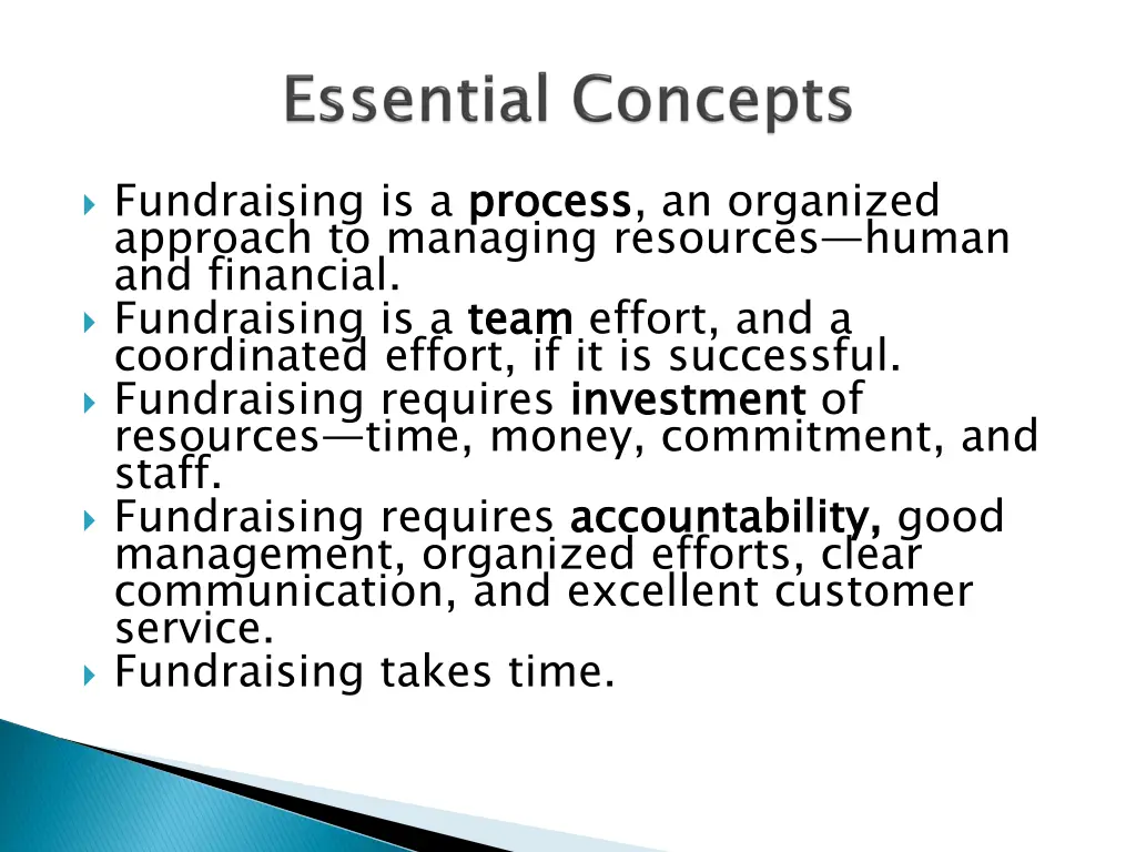 fundraising is a process approach to managing