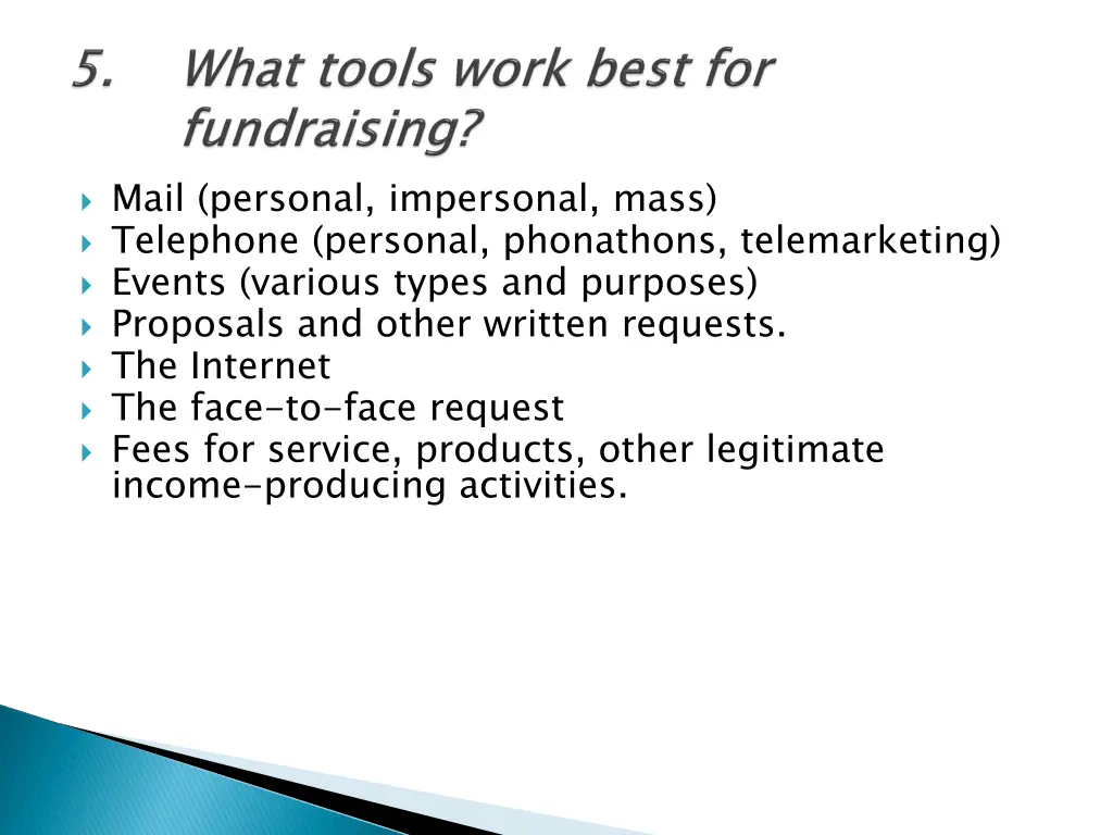 mail personal impersonal mass telephone personal