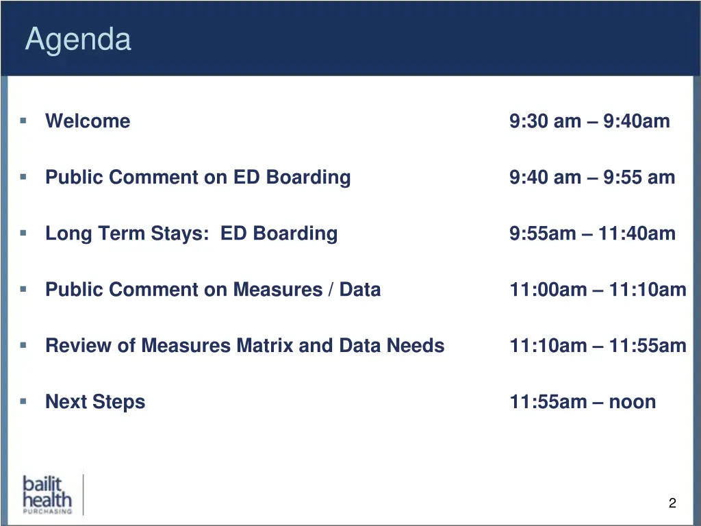 agenda