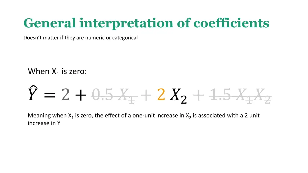 general interpretation of coefficients 2