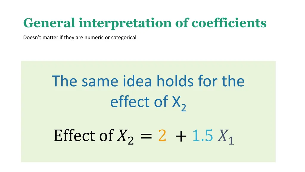 general interpretation of coefficients 5