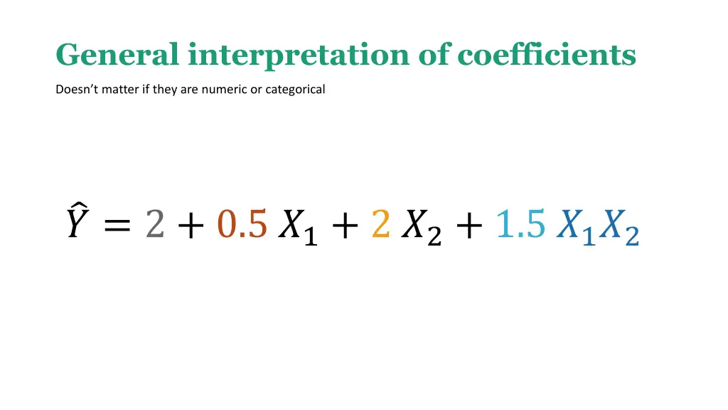 general interpretation of coefficients