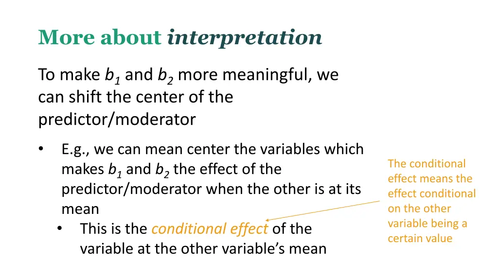 more about interpretation