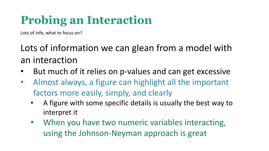 probing an interaction