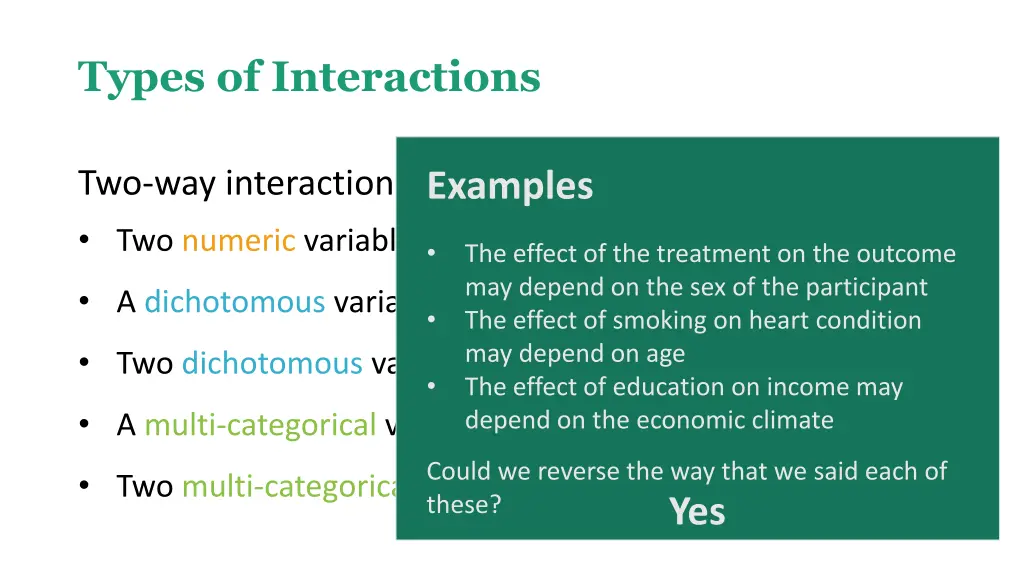 types of interactions 1