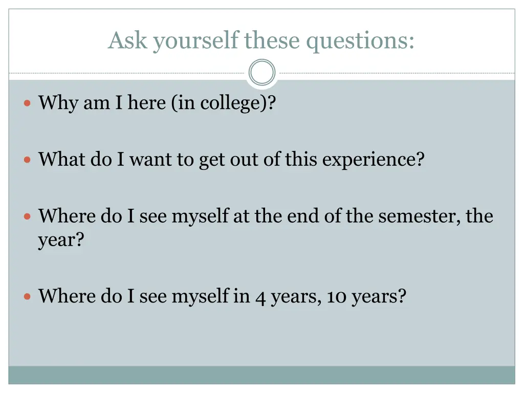 ask yourself these questions