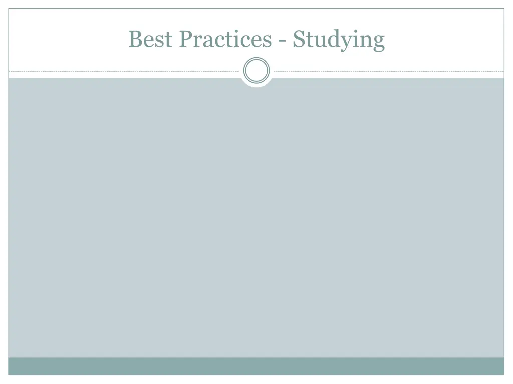 best practices studying