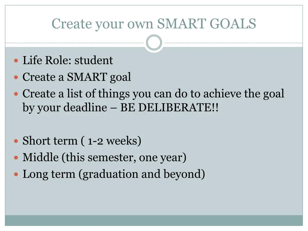 create your own smart goals