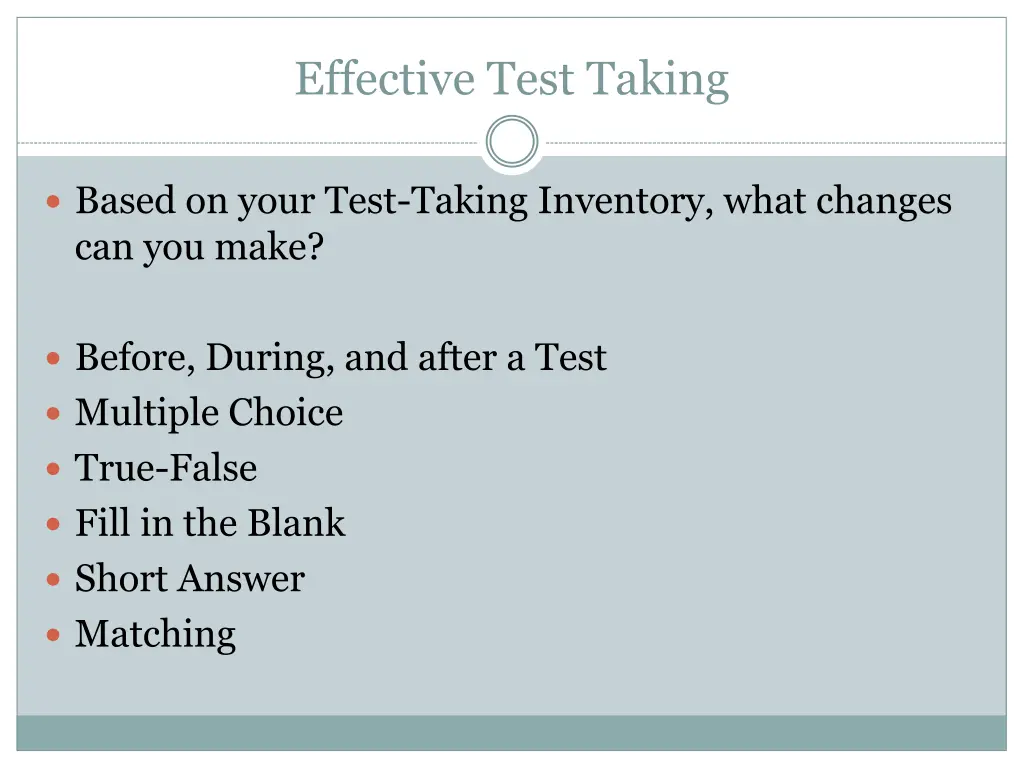 effective test taking