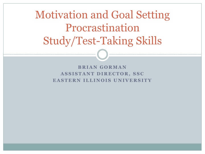 motivation and goal setting procrastination study