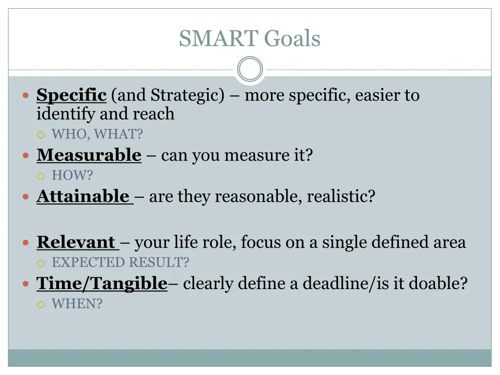 smart goals