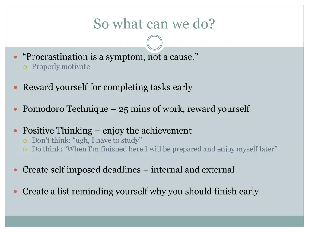 so what can we do