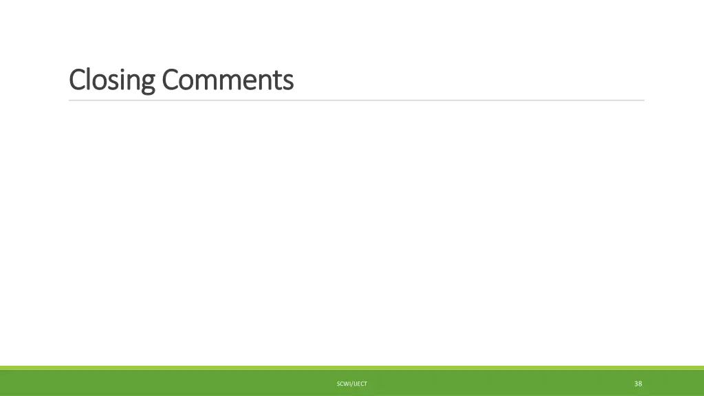 closing comments closing comments