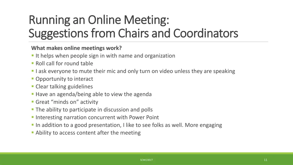 running an online meeting running an online
