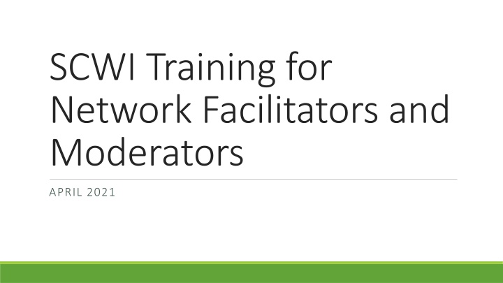 scwi training for network facilitators