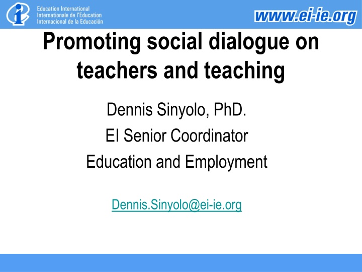 promoting social dialogue on teachers and teaching