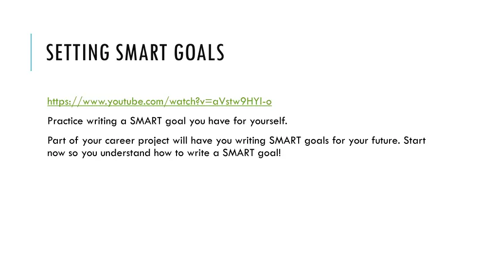 setting smart goals