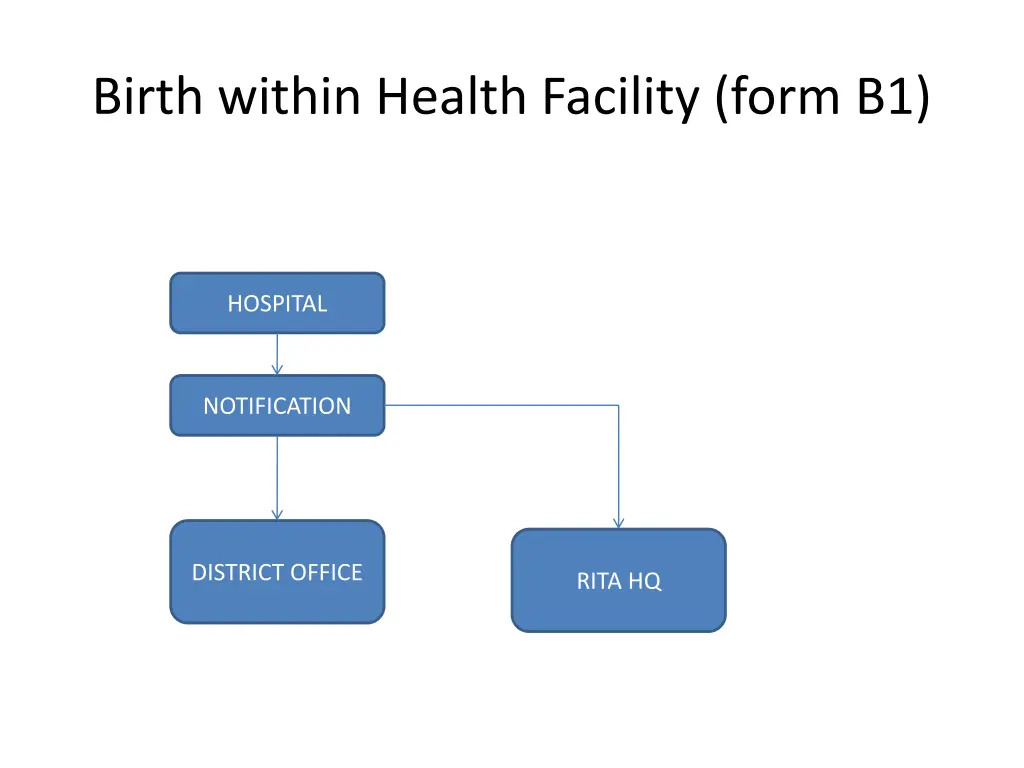 birth within health facility form b1