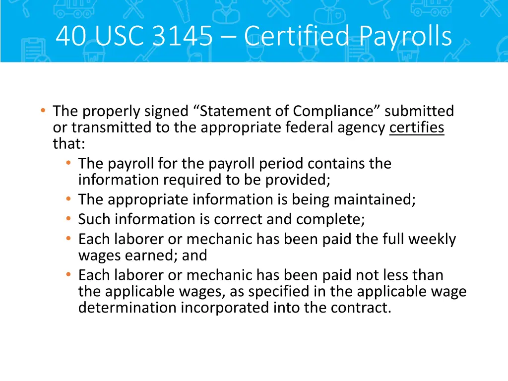40 usc 3145 certified payrolls 1