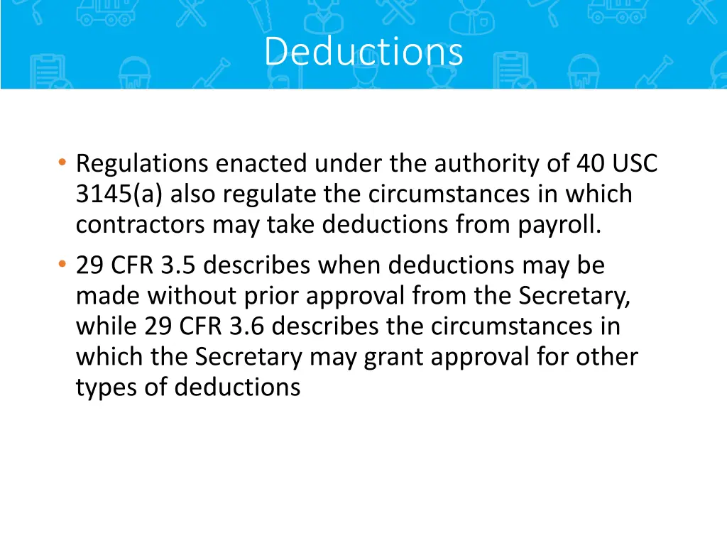 deductions