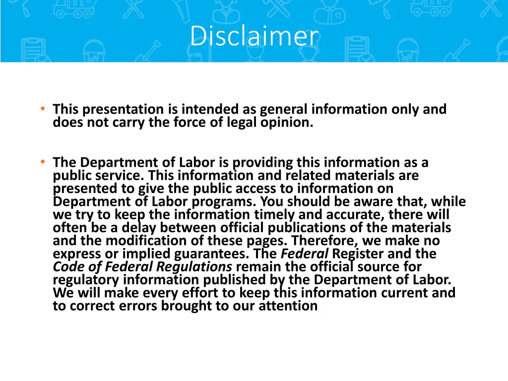 disclaimer
