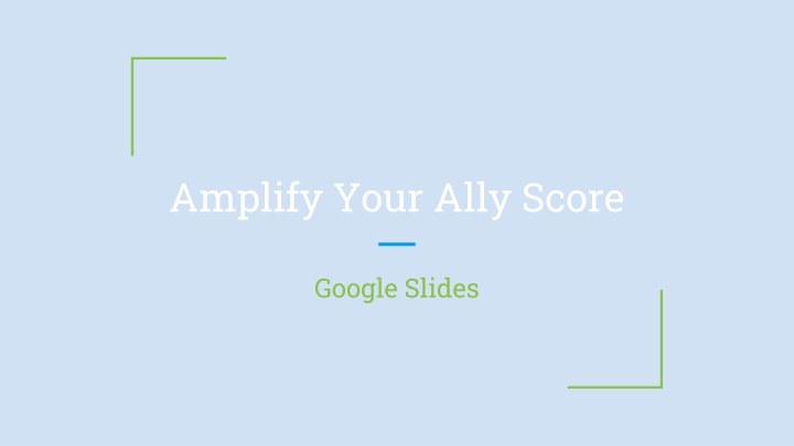 amplify your ally score