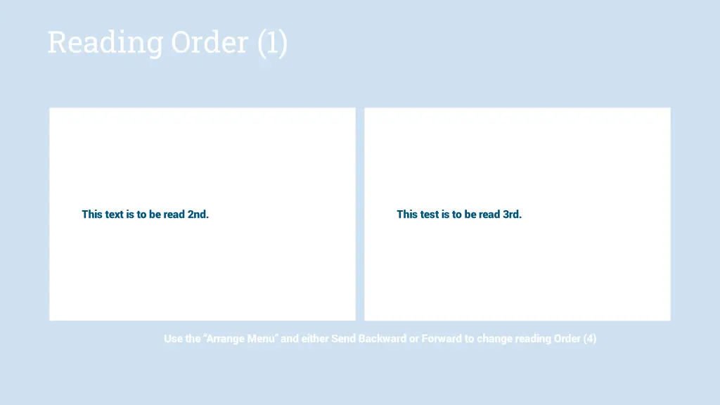 reading order 1