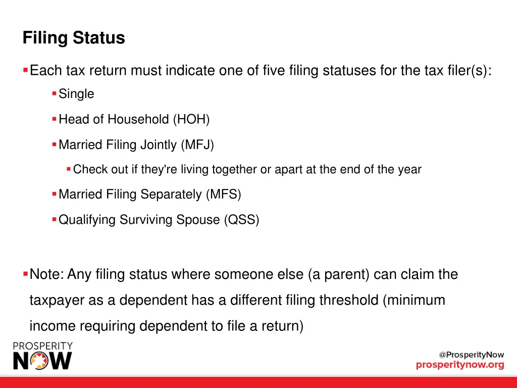 filing status 1