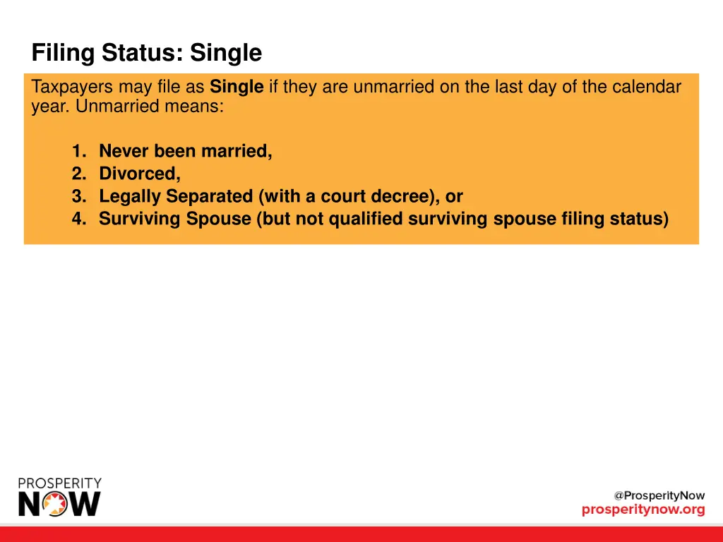 filing status single