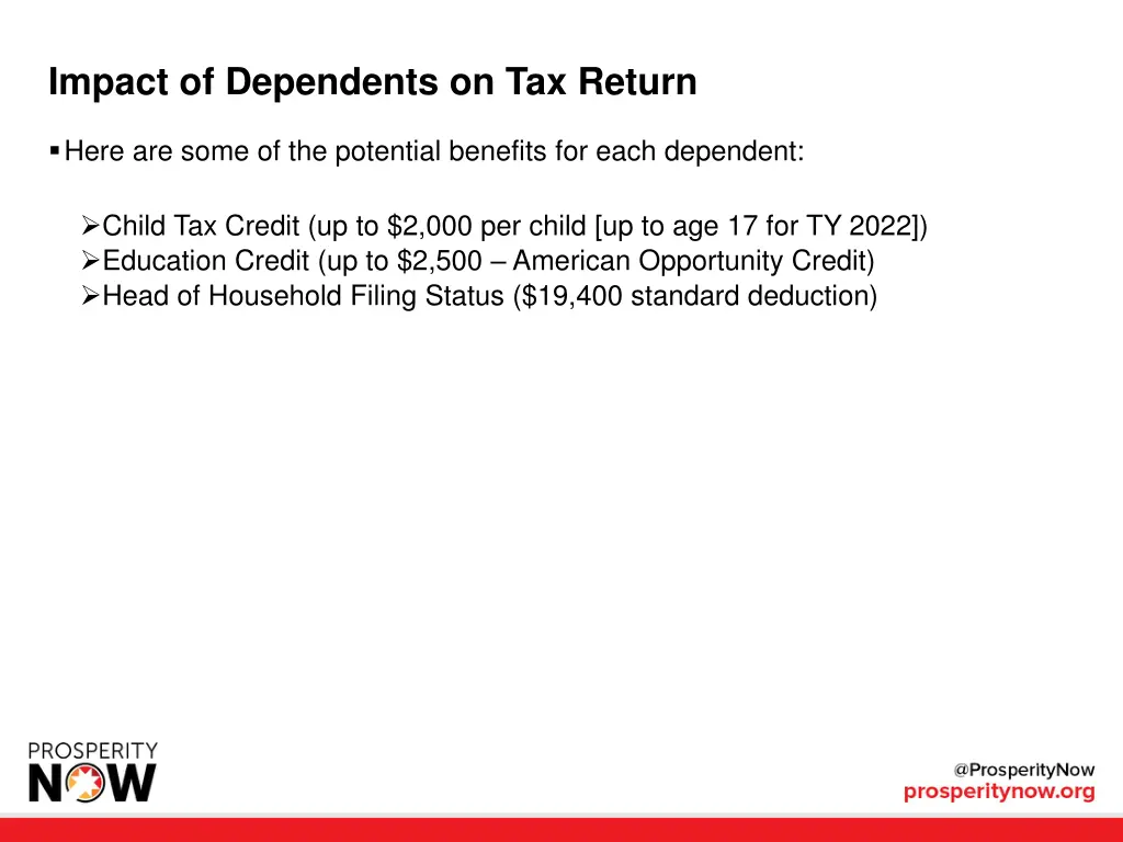 impact of dependents on tax return