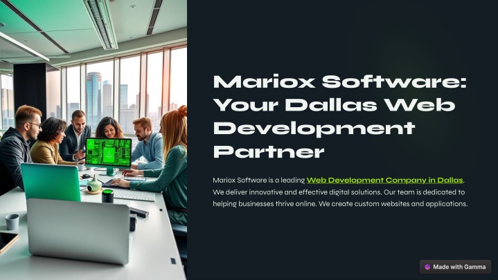 mariox software your dallas web development