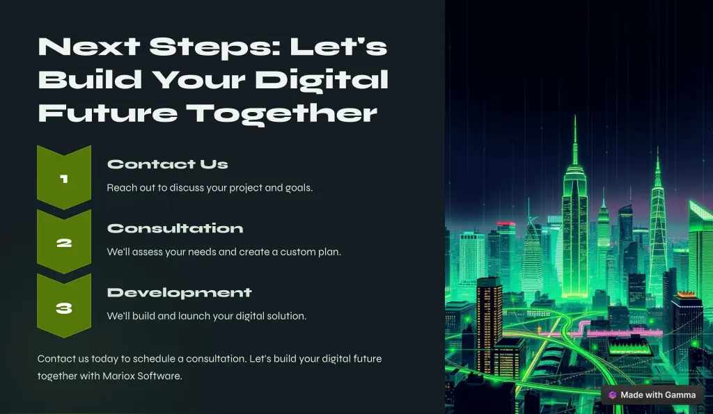 next steps let s build your digital future