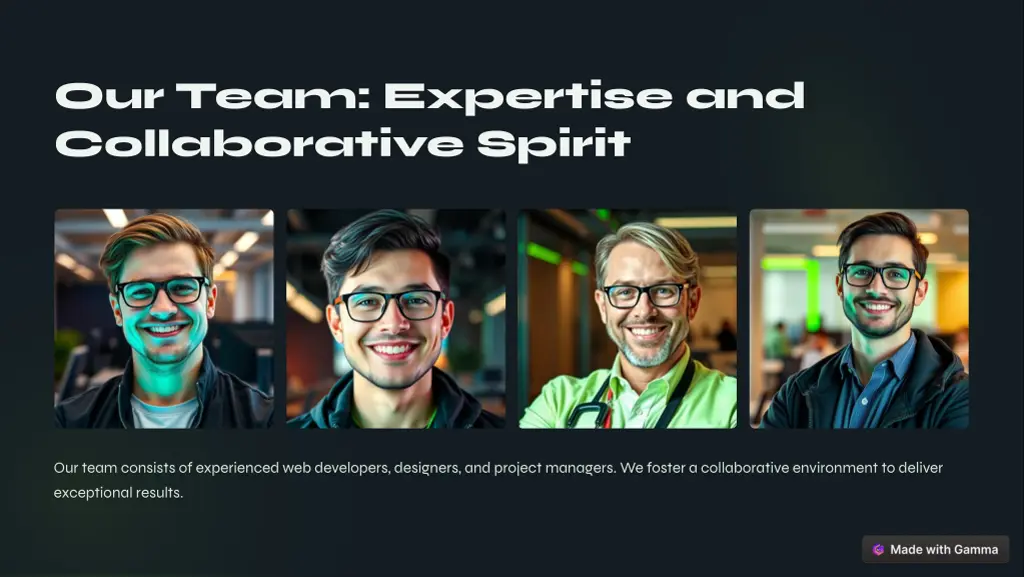 our team expertise and collaborative spirit
