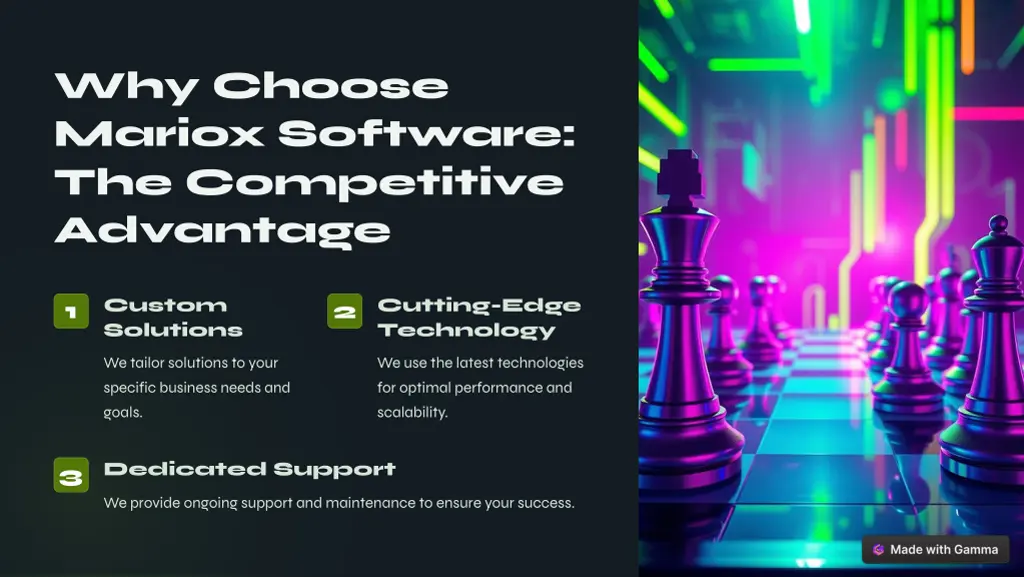 why choose mariox software the competitive