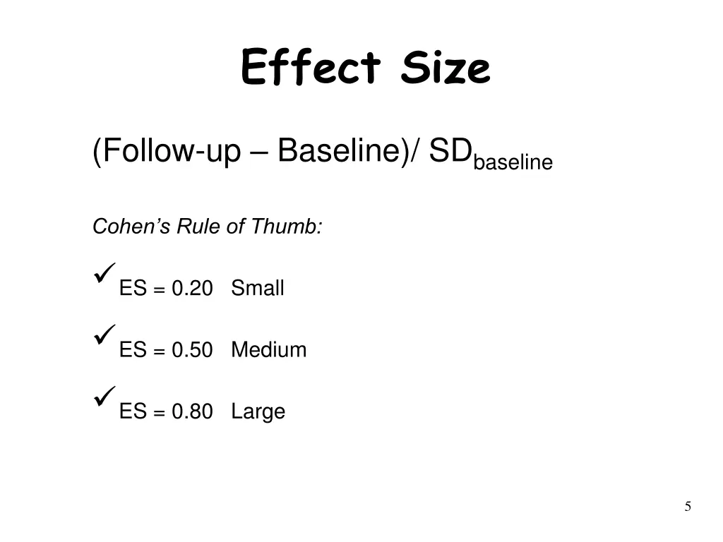 effect size