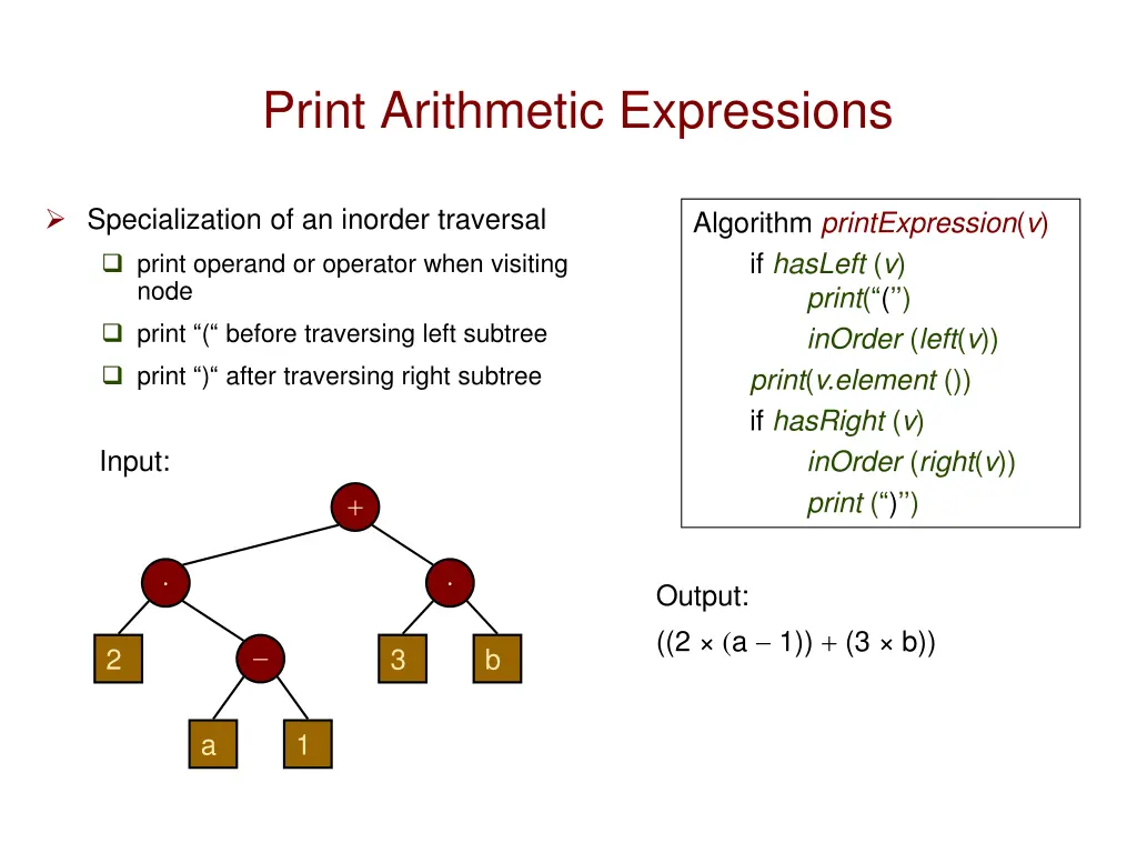print arithmetic expressions