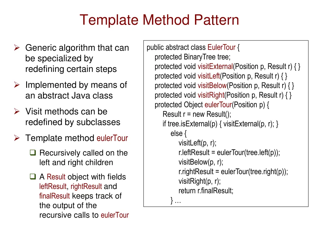 template method pattern