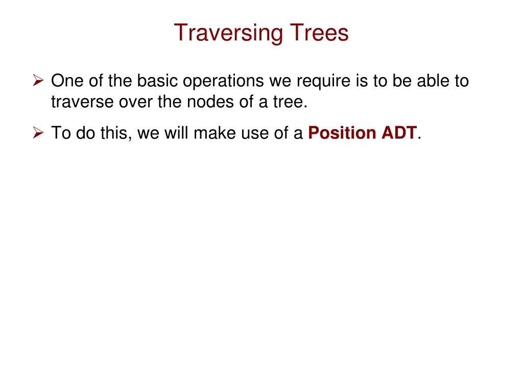 traversing trees