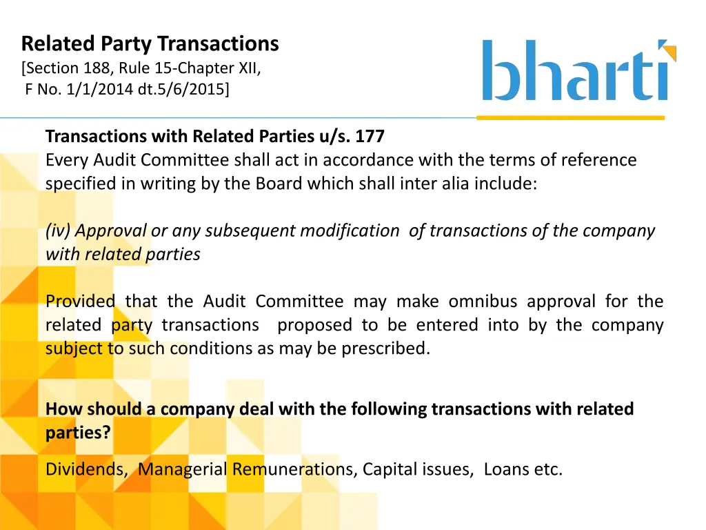 related party transactions section 188 rule