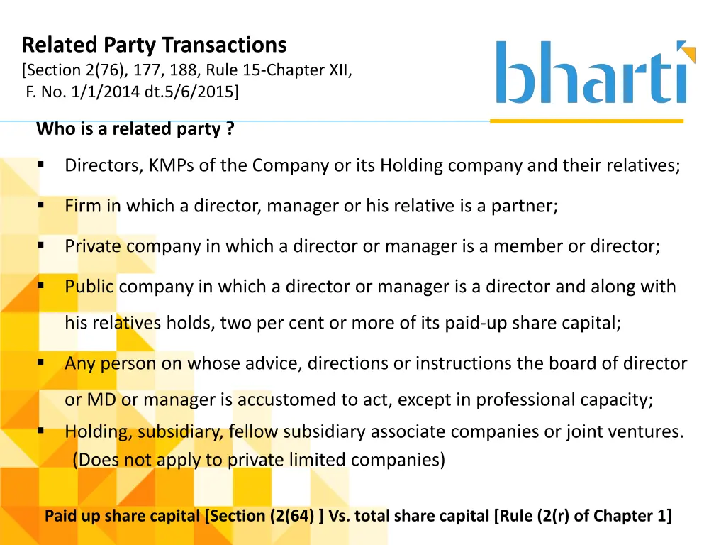 related party transactions section