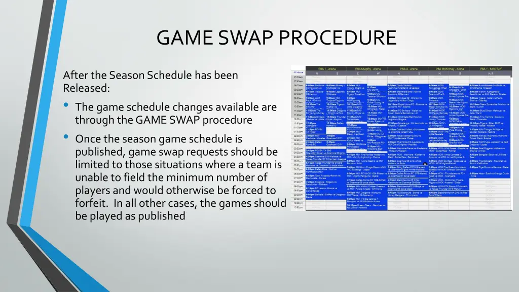 game swap procedure