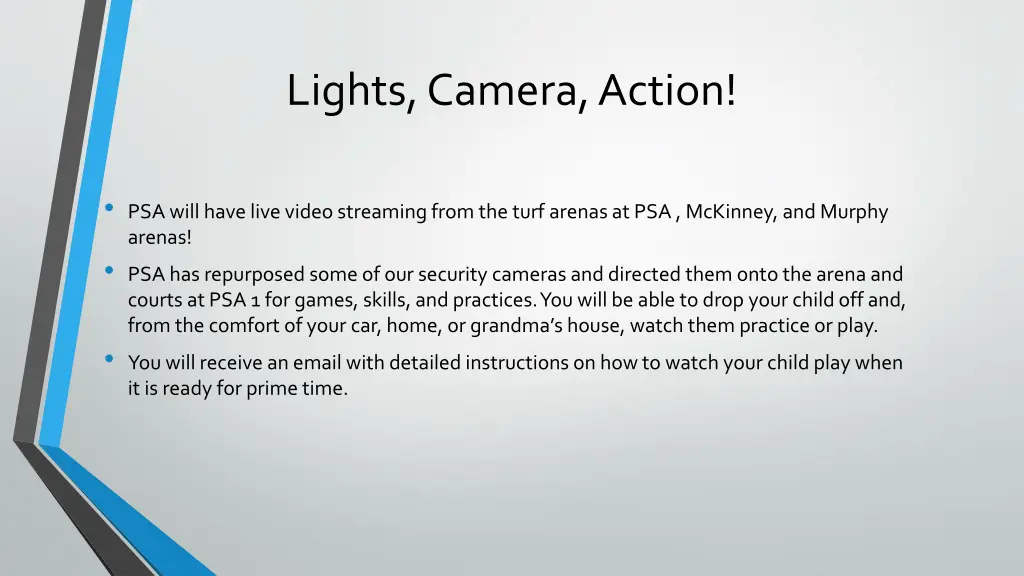 lights camera action