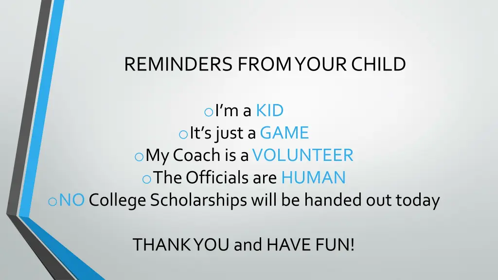 reminders from your child
